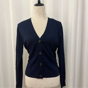 J. Crew Merino Wool Cardigan Women’s Wool Navy Cardigan